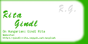 rita gindl business card